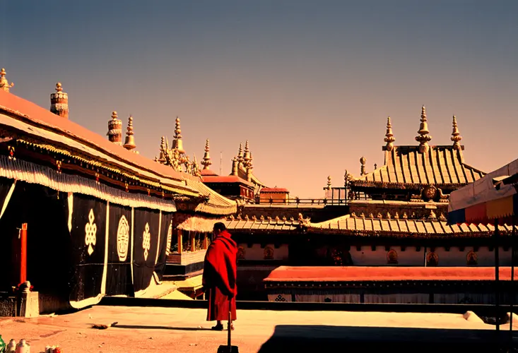 Golden Roof of Jokhang Temple Lhasa Tibet