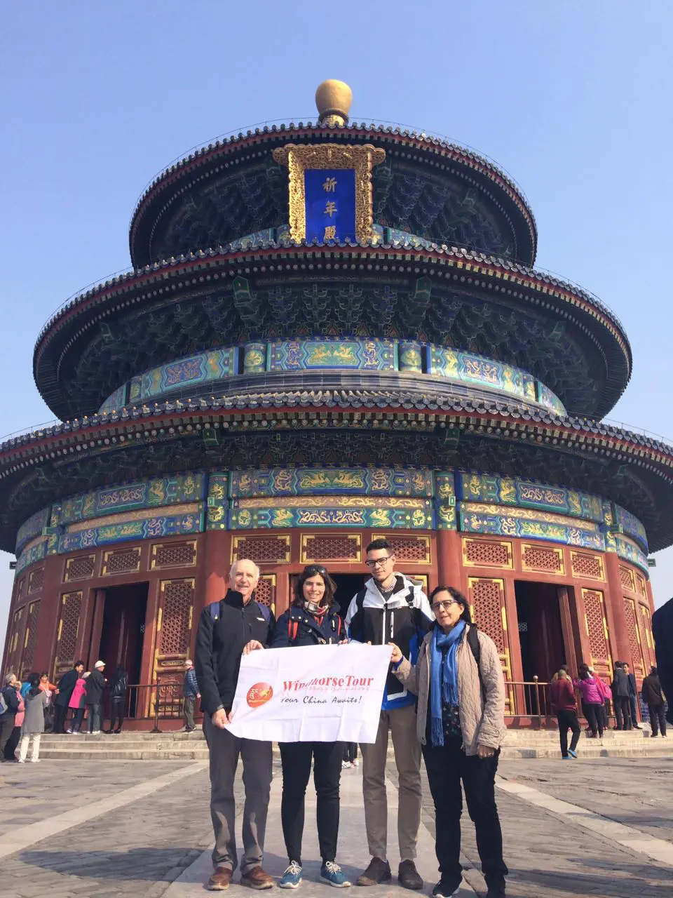 WindhorseTour traveler Juan Family at China Beijing visit