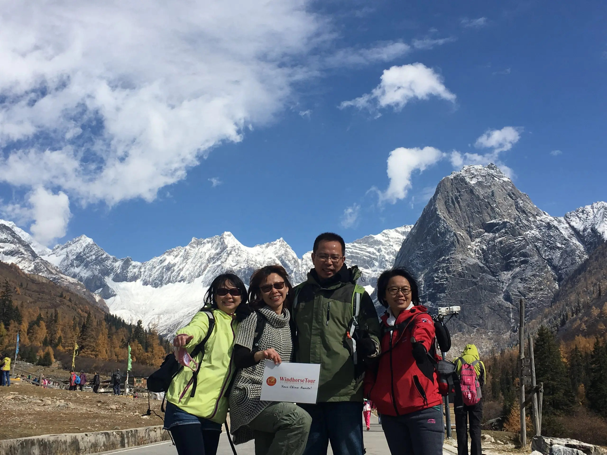 WindhorseTour Happy travelers in Western Sichuan, Tibet Kham Region
