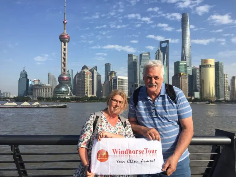 WindhorseTour travelers at Shanghai Bund