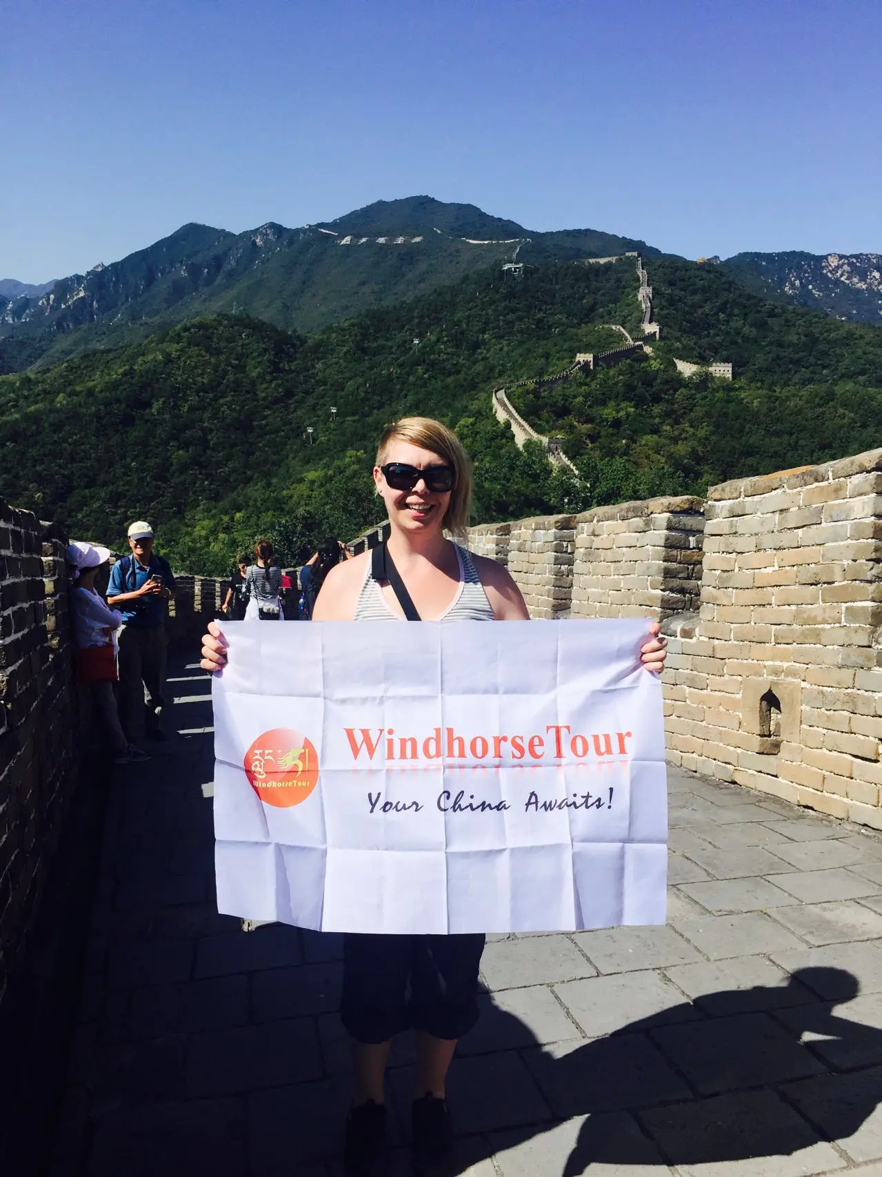 Sarah at Beijing Mutianyu Great Wall