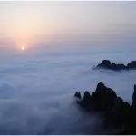 Sunrise and Clouds Seas at Mount Huangshan