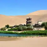 Crystal Clear Crescent Lake in Dunguang