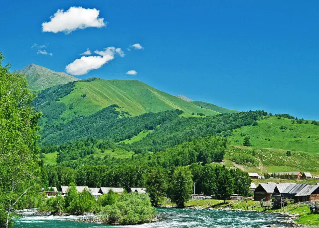 Hemu Village in Kanas Lake