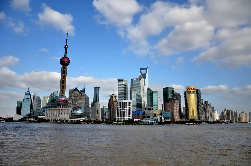 A Full View of Shanghai Along the Famous Shanghai Bund