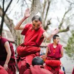 Monks debating at Sera monastery