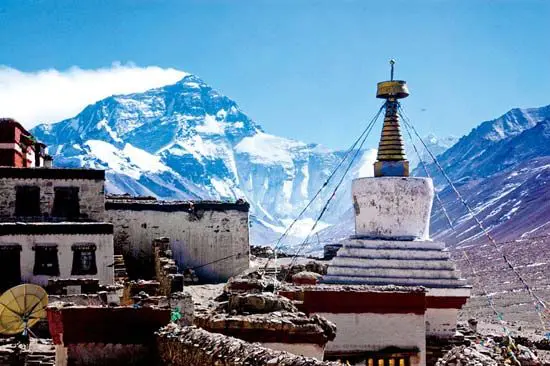 Rongbuk Monastery near Mount Everest