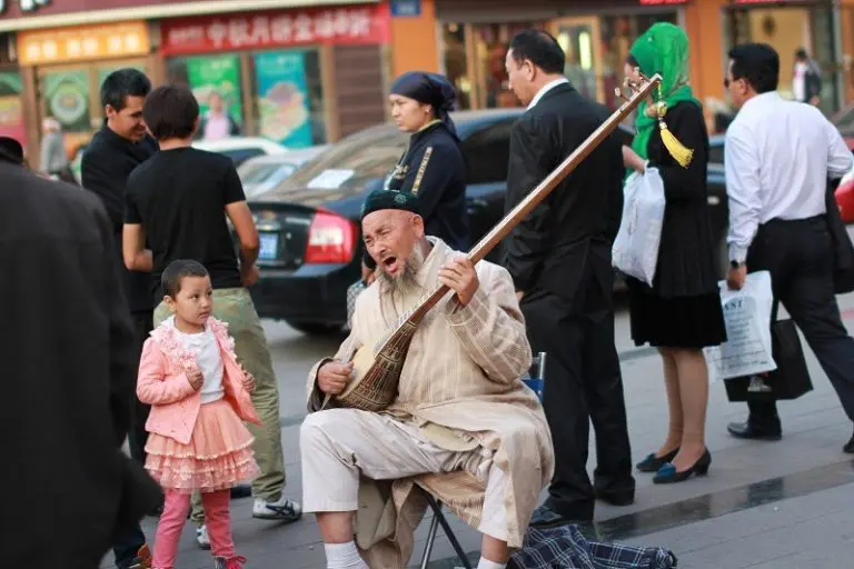 Street Performer at the Xinjiang Grand Bazaar