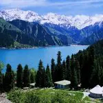 Scenic Tianchi Lake Xinjiang