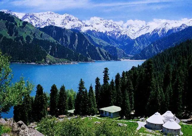 Scenic Tianchi Lake Xinjiang