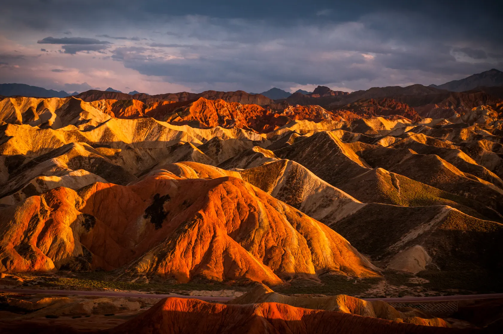 The Zhangye Danxia Landform at Sunset on a Zhangye Silk Road Tour