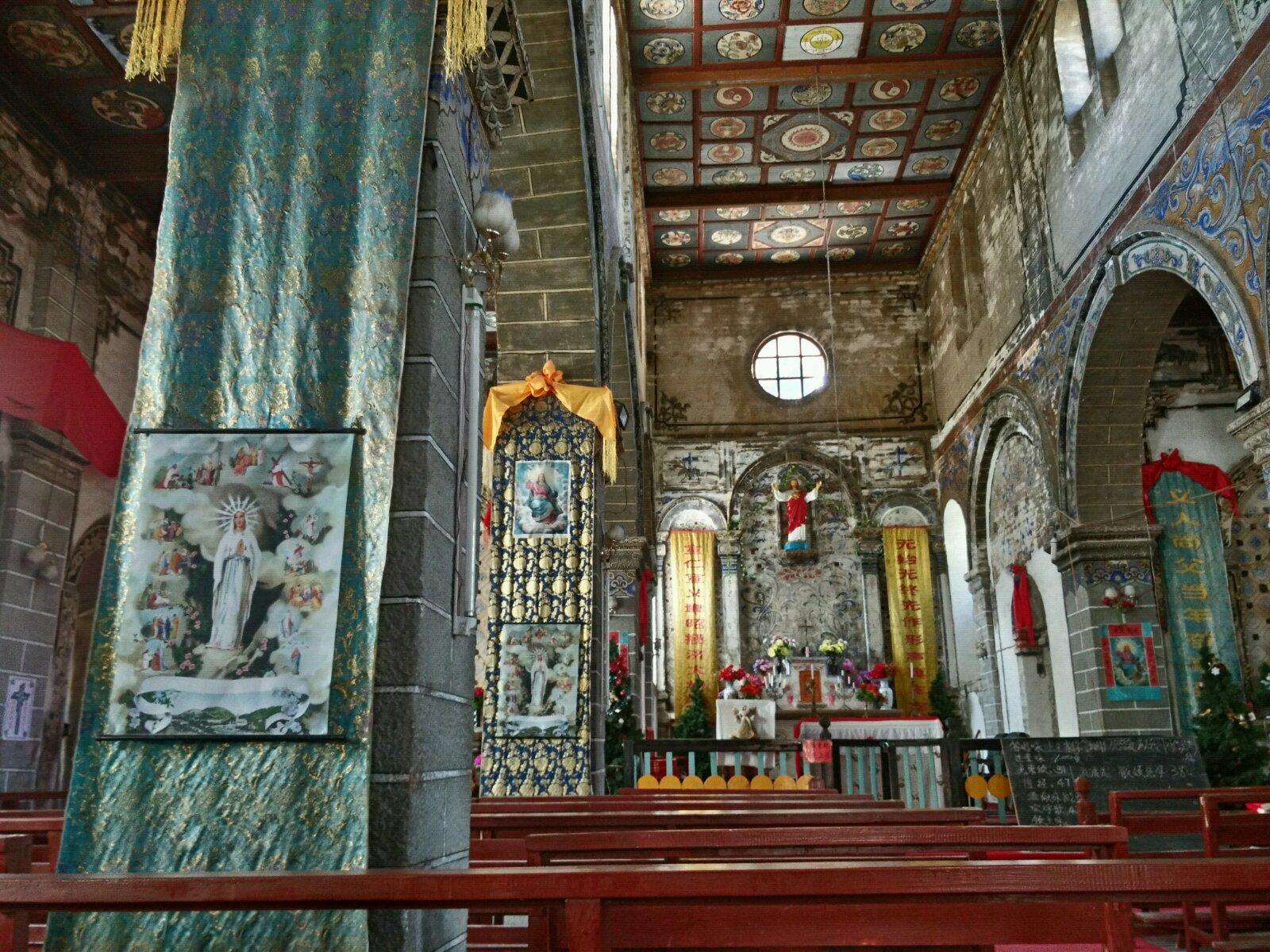 Inner sight of Cizhong Catholic Church Yunnan