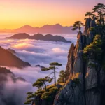 Sunrise at Mount Huangshan China