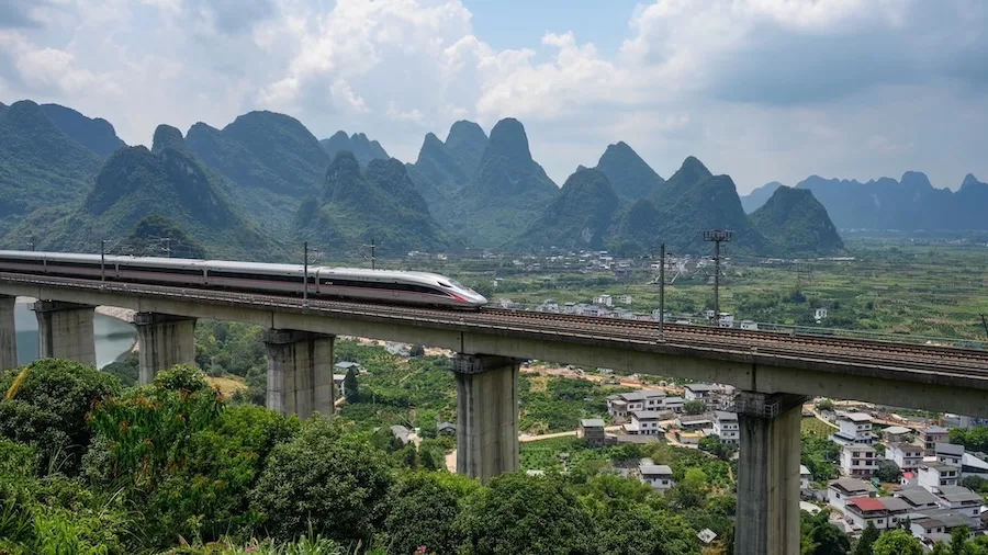 China high-speed train, a common way to travel between cities