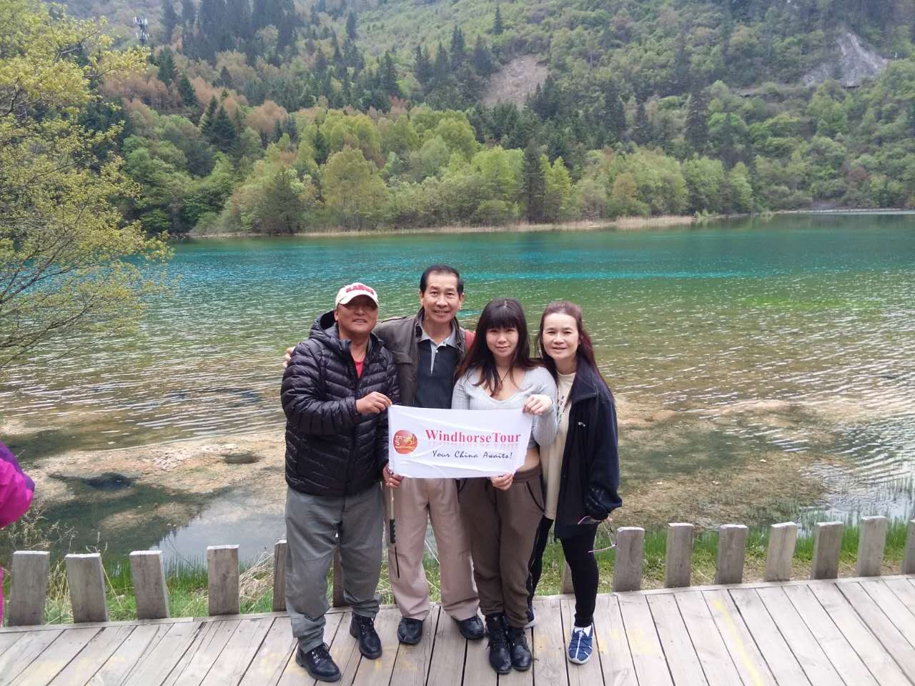 Thiam Family with WindhorseTour at Jiuzhaigou National Park