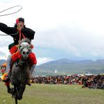 Horse racing during Litang horse race festival