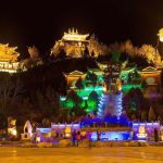 Guishan hill with the big prayer wheel in Shangri-la ancient town