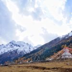 White pagoda in Shuangqiao valley Mt Siguniang