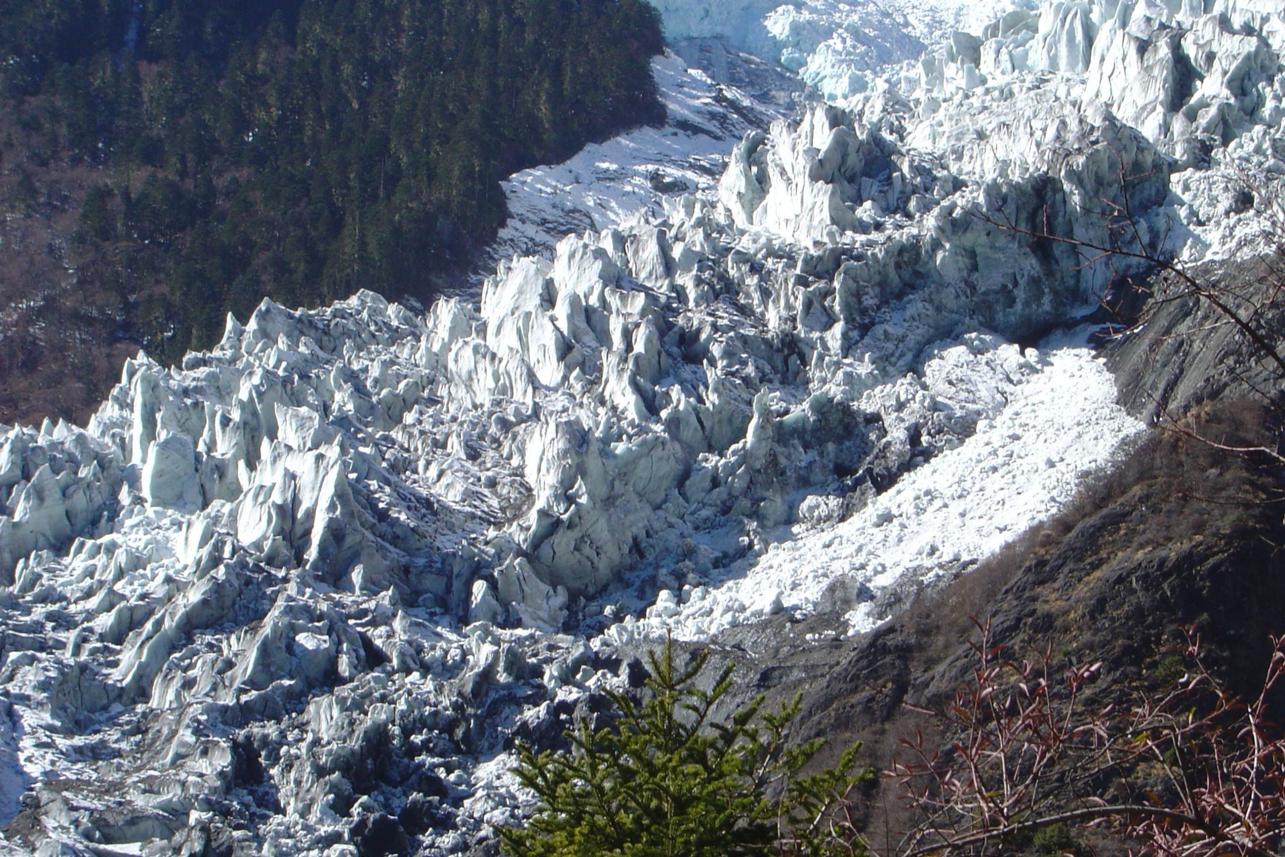 Mingyong glacier near Mt. Meili in Deqin Yunnan