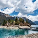Tsodzong island on Basum Tso lake Tibet