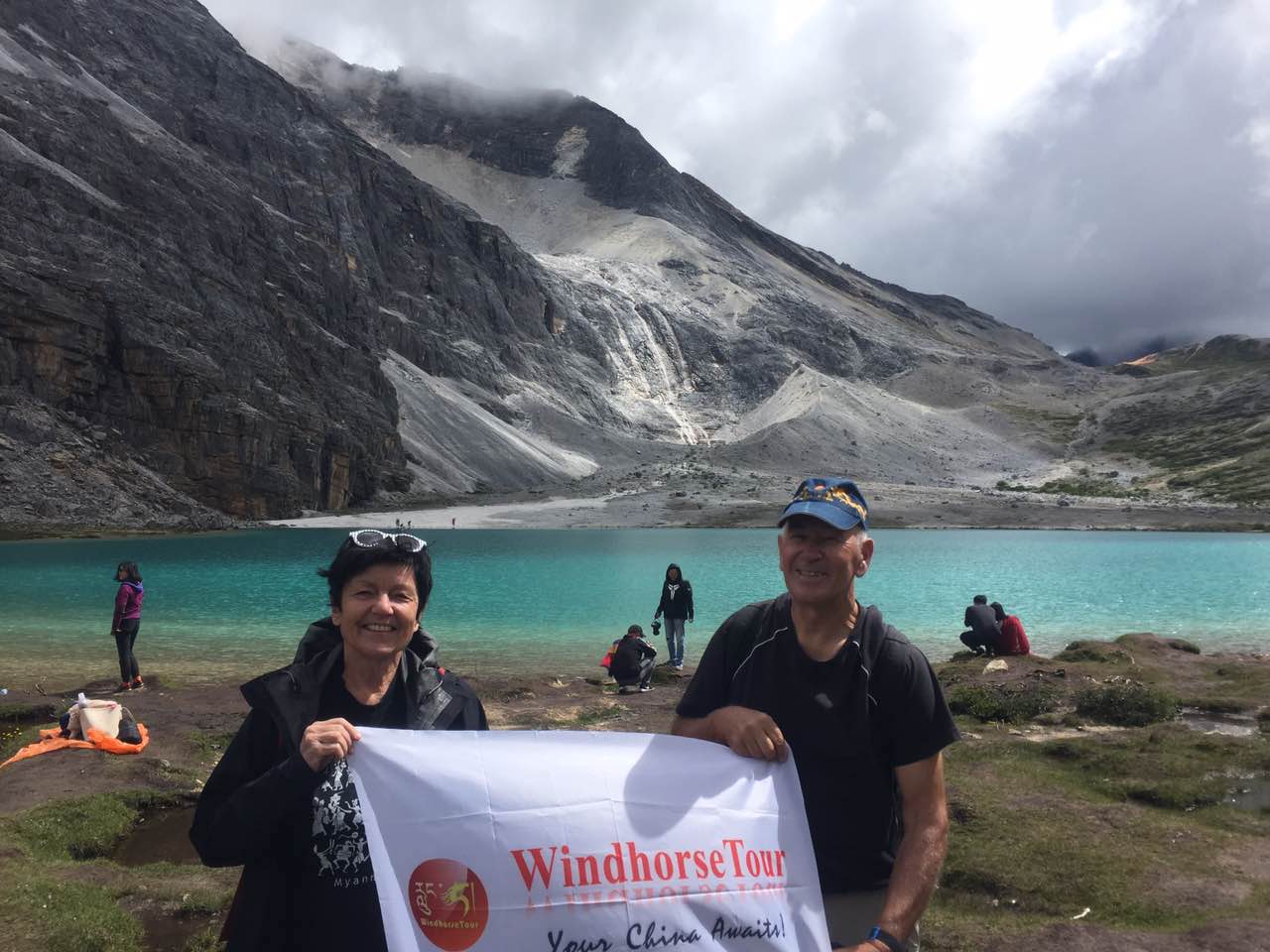 Clients at Milk lake Yading nature reserve Daocheng